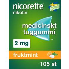 Nicorette fruktmint Nicorette Fruitmint 2mg 105 st Tuggummi