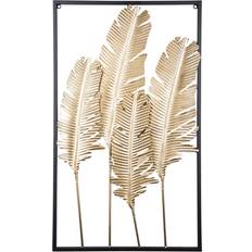 Laiton Décorations Murales Present Time Wall Art Feathers Cadre Photo 53x89cm