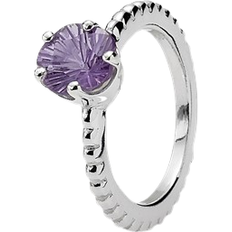 Amethyst Ringe Pandora Star Ring - Silver/Purple