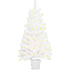 Vit julgran med led vidaXL med LED vit 90 cm Julgran