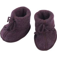 Baby Bootees with Ribbon - Lilac Melange