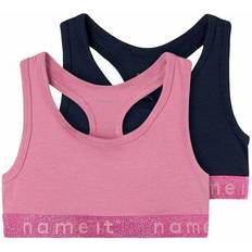 110/116 Tops Name It Short Top without Sleeves 2-pack - Heather Rose