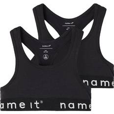 158/164 Tops Name It Short Top without Sleeves 2-pack - Black (13208835-970041)