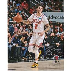 Fanatics Chicago Bulls Lonzo Ball Autographed White Jersey Dribbling Photograph