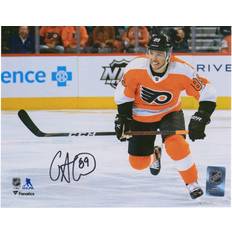Fanatics Philadelphia Flyers Cam Atkinson Autographed Orange Skating Photograph