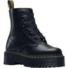 Dr. Martens Molly Women's Leather Platform Boots - Black