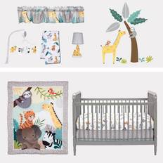 Multicolored Bed Set Lambs & Ivy Mighty Jungle Crib Bedding Set 3-Pack