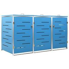 Grå Skraldespandskjulere vidaXL Triple Dustbin Shelter (Areal )