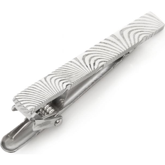 Women Tie Clips Ox and Bull Damascus Tie Clip - Silver