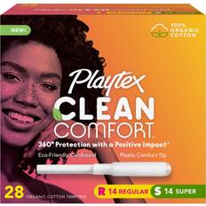 Organic Tampons Playtex Clean Comfort Regular-Super 28-pack