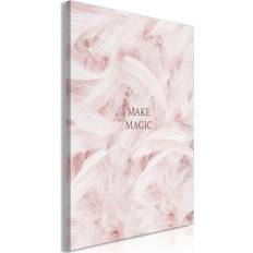 Wonda Canvas Pink Feathers Vertical 40x60 Billede