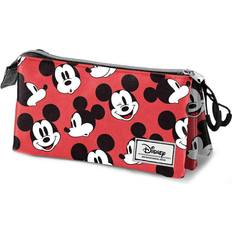 Rouge Trousses à crayons Disney Mickey Blinks triple Pennfodral