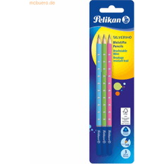 Pink Blyanter Pelikan Pelican Pencil Silverino HB BL 3 pcs