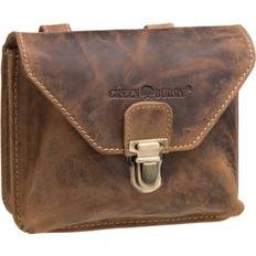 Greenburry Bæltetasker Greenburry Gürteltasche Leder braun mit Steckschloss VINTAGE 1754V S