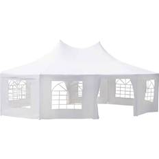 Heavy duty gazebo tent OutSunny Alfresco 10 Sides Heavy Duty Tent Gazebo, white