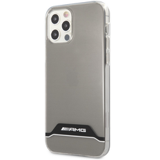Mercedes AMG PC TPU Horisontell Stripes fodral för iPhone 12/12 Pro Genomskinlig svart AMHCP12MTCBW
