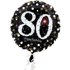 Amscan Palloncino Alluminio Happy Birthday Scintillante 80 Anni