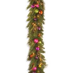 Party Supplies National Tree Company 6 ft. Pre-Lit Artificial Garland Kaleidoscope with Lights