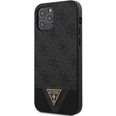 Guess Hard Cover 4G Triangle Collection Hülle für iPhone 12 Realme 12 Pro+ 6,1" Kunstleder Grau
