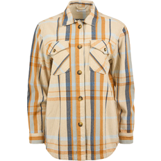 Knowledge Cotton Apparel Women's Lillian Check Overshirt - Yellow/Blue