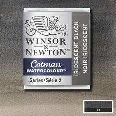 Negro Acuarelas Winsor & Newton Cotman Watercolor Iridescent Black, Half Pan