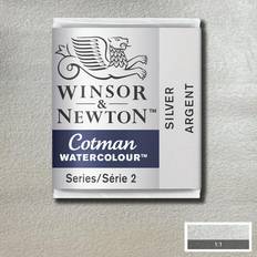 Silver Water Colors Winsor & Newton Cotman Watercolor Silver, Half Pan