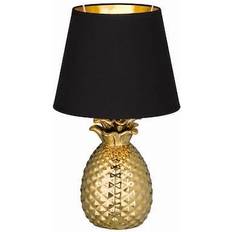 Ceramica Lampade da tavolo Trio Lighting Pineapple Brass/Gold Lampada da tavolo 35cm