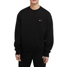 Nike Solo Swoosh Fleece Crew Sweatshirt - Black/White