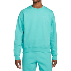 Nike Solo Swoosh Fleece Crew Sweatshirt - Washed Teal/White