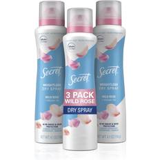 Aluminum free antiperspirant Secret Weightless Wild Rose & Argan Oil Dry Antiperspirant Deo Spray 3-pack