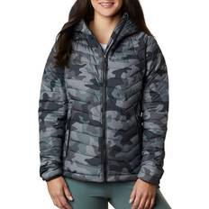 Columbia Women's Powder Lite Hooded Jacket - Black Traditional Camo Print