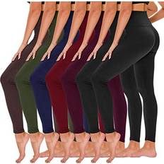 Multicolored Tights Tnnzeet High Waisted Leggings 7-pack - Multicolour