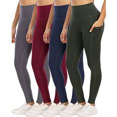 Men - Yoga Tights Youngcharm Women's High Waist Tummy Control Workout Yoga Pants 4-pack