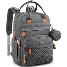 Gray Diaper Bags BabbleRoo Diaper Bag Backpack