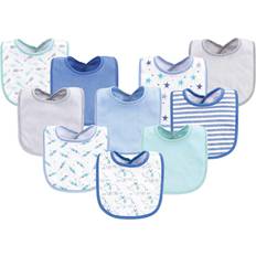 Polyester Drool Bibs Luvable Friends Terry Bibs 10-pack Boy Elephant Stars