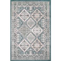 Beige Carpets Nuloom Vintage Tile Becca Gray, Beige, Brown, Blue 96x120"