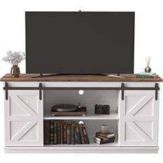 Modern tv stand Jummico Farmhouse TV Bench 58x27.5"