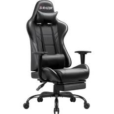 Black executive office desk Homall Executive Swivel Office Chair 44.8"