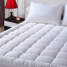 Easeland Quilted Fitted Mattress Protector Mattress Cover White (203.2x152.4cm)