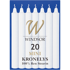 Ren stearin Windsor Kronelys Stearin Mini White Stearinlys 20stk