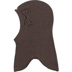 9-12M Balaklavaer Racing Kids Organic Single Layer Cotton Balaclava with Bow - Chocolate Brown (505003-06-SS21)