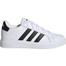 Joggesko Adidas Kid's Grand Court Lifestyle Tennis - Cloud White/Core Black