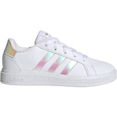 Scarpe da sport per interni Adidas Kid's Grand Court Lifestyle Tennis - Cloud White/Iridescent/Cloud White