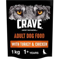Crave Kæledyr Crave Natural Grain Free Complete Dry Dog Food Turkey Chicken 1kg