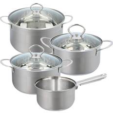 Alpina Stainless Steel Cookware Set with lid 7 Parts