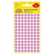 Rosa Etiketten AVERY Zweckform 3111 Runde etiketter, permanent lim, pink Ø8mm, 416stk