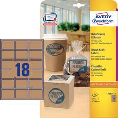 Etichette saldi Avery Brown Kraft Product Labels Marrone