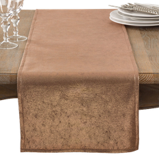 Saro Lifestyle Shimmering Tablecloth Silver, Brown, Gold (182.88x38.1cm)