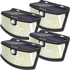 Solar motion sensor lights Aootek Solar Motion Sensor Black Wall Light 4