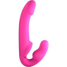 XR Brands Strapless Strap-on inflable con control remoto Rosa